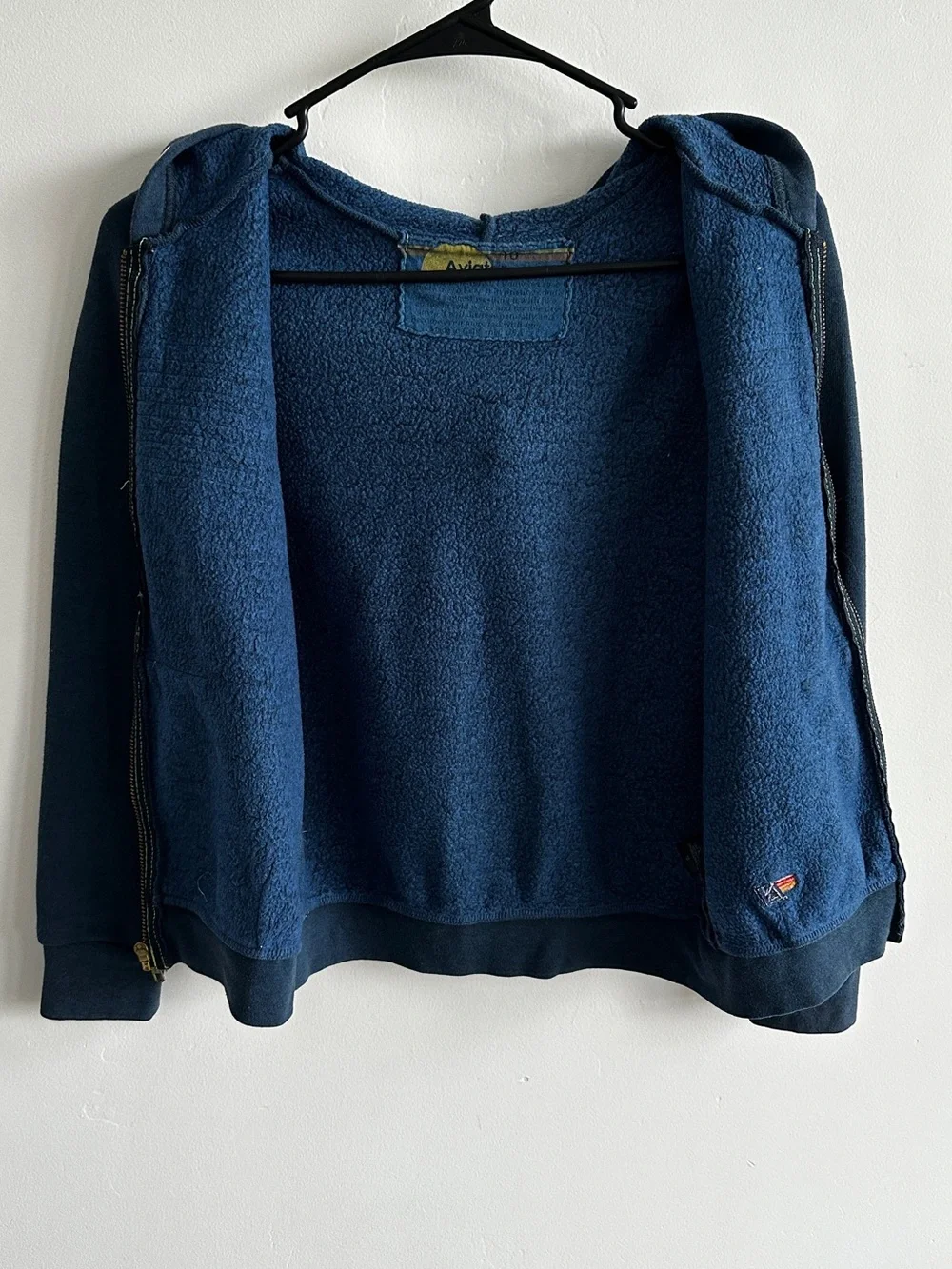Aviator Nation Kid’s Unisex 5 STRIPE HOODIE Royal Blue Size 10 - Picture 3 of 7